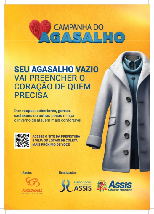 CAMPANHA DO AGASALHO 2024: milhares de peças já foram arrecadadas e distribuídas pelo Fundo Social