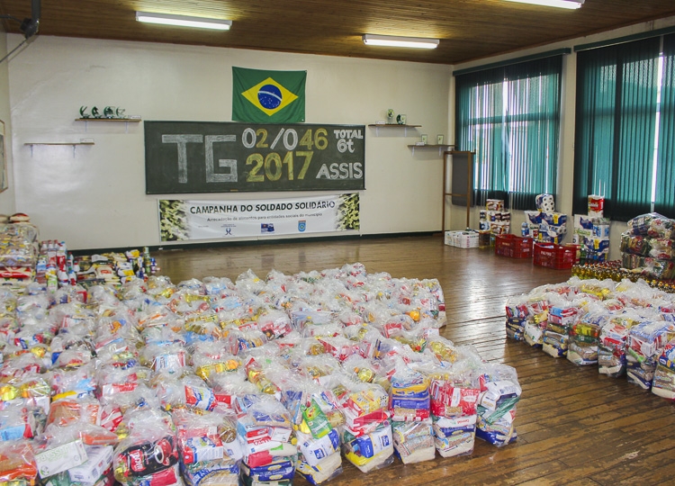 Tiro de Guerra repassa mais de 6 toneladas de alimentos a entidades de Assis