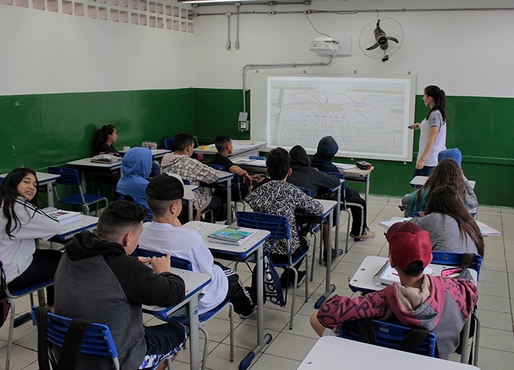 Alunos da escola José Augusto Ribeiro