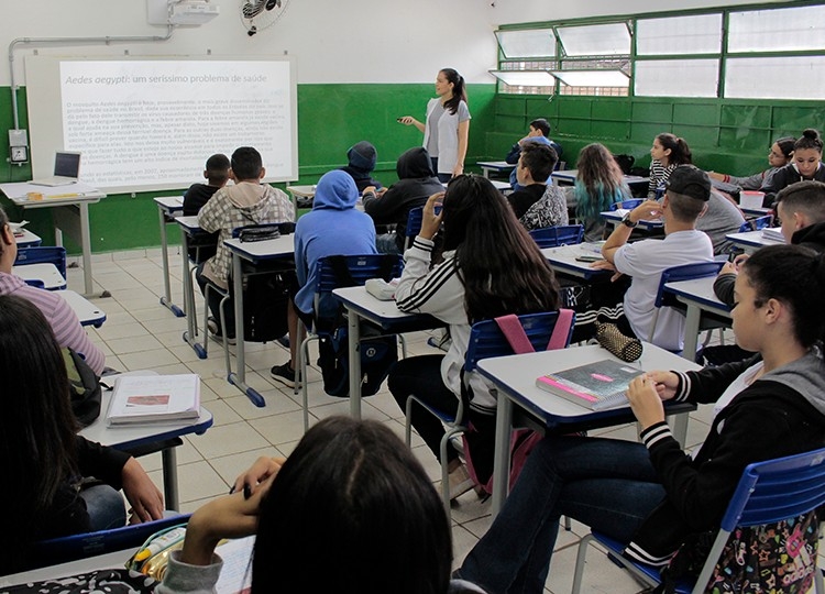 Alunos da escola José Augusto Ribeiro