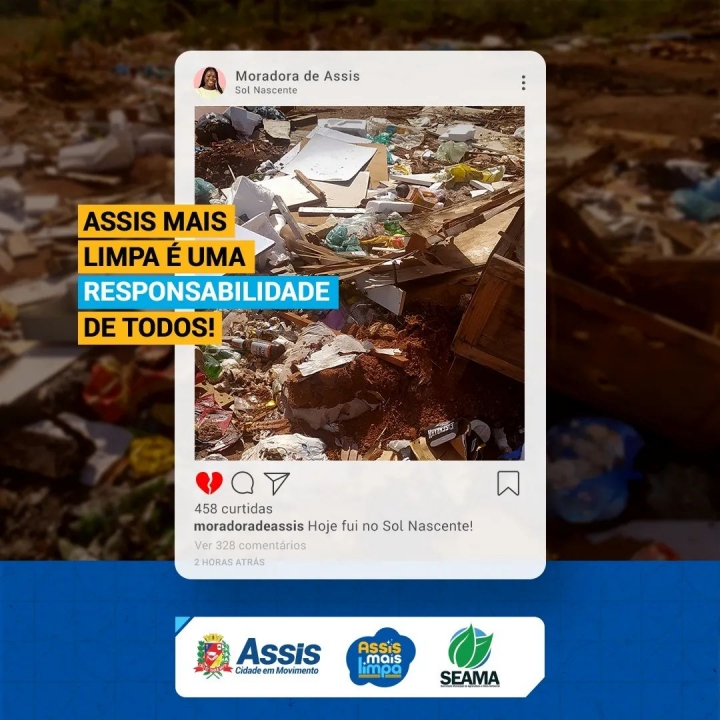 Uma cidade mais limpa só é possível com a colaboração de todos!