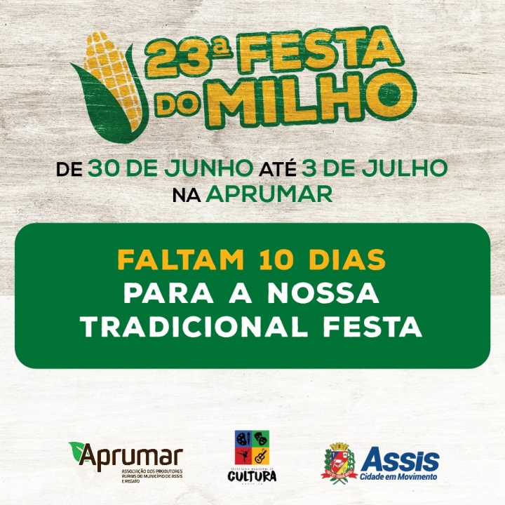 A 23ª edição da Festa do Milho de Assis já tem data marcada!