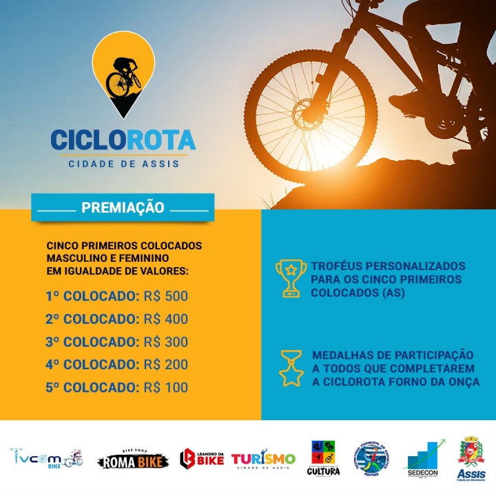 Confira a premiação da pedalada de inauguração da Ciclorota “Forno da Onça”! 🏆🚴