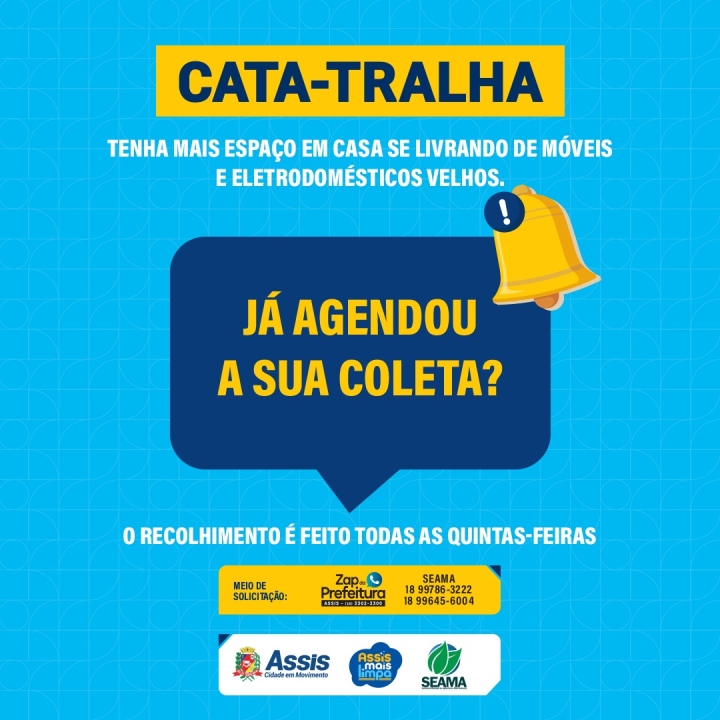 Já agendou a sua coleta hoje?