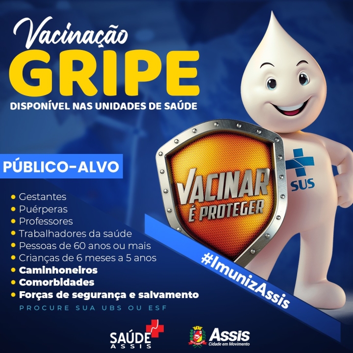 SAÚDE EM MOVIMENTO: começa a campanha de vacinação contra a gripe