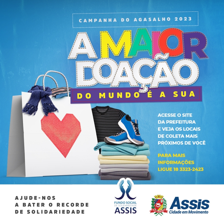 A Campanha do Agasalho 2023 está no ar!