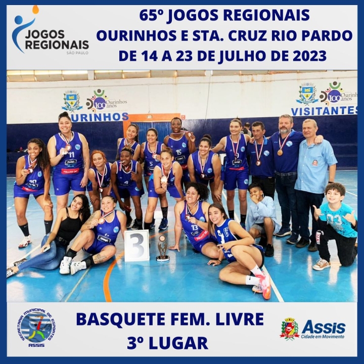 Assis Brilha nos 65º Jogos Regionais e conquista o 3º lugar no geral