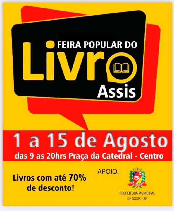 Assis recebe a Feira do Livro com oferta de títulos para todos os gostos