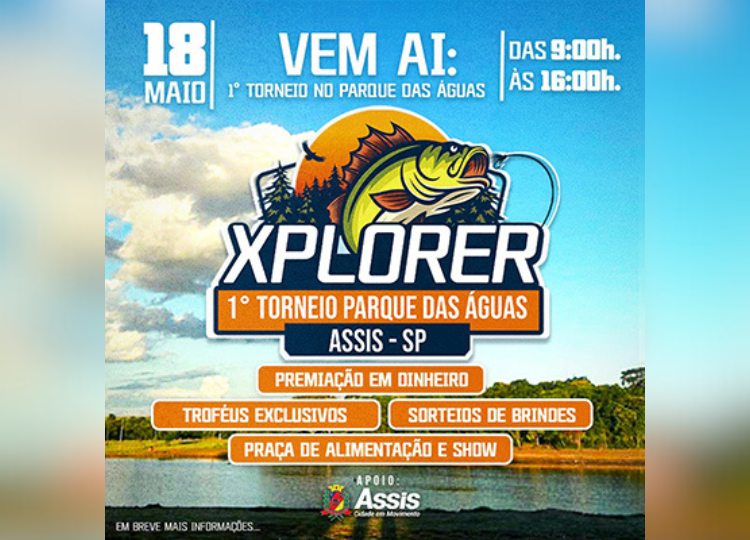 Assis terá o 1º Torneio de Pesca Esportiva no Parque das Águas