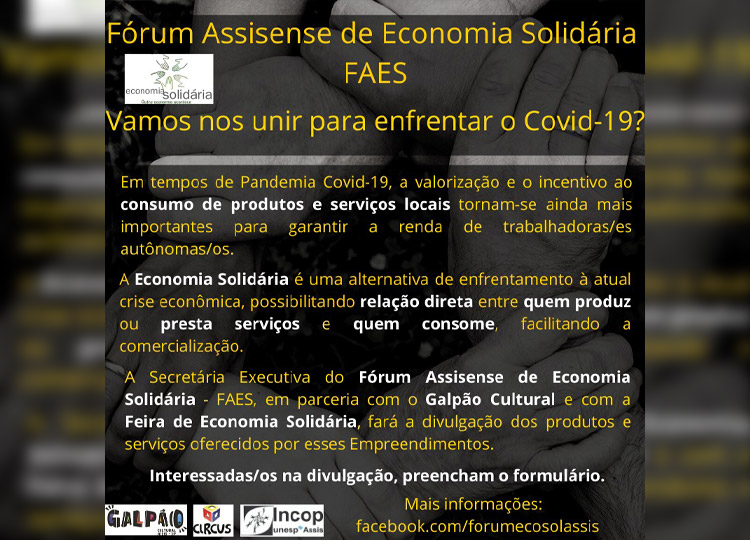 Grupos criam alternativa para beneficiar autônomos prejudicados pelo COVID-19