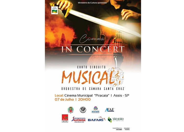 Cinema Piracaia será palco de Circuito Musical neste sábado, 7
