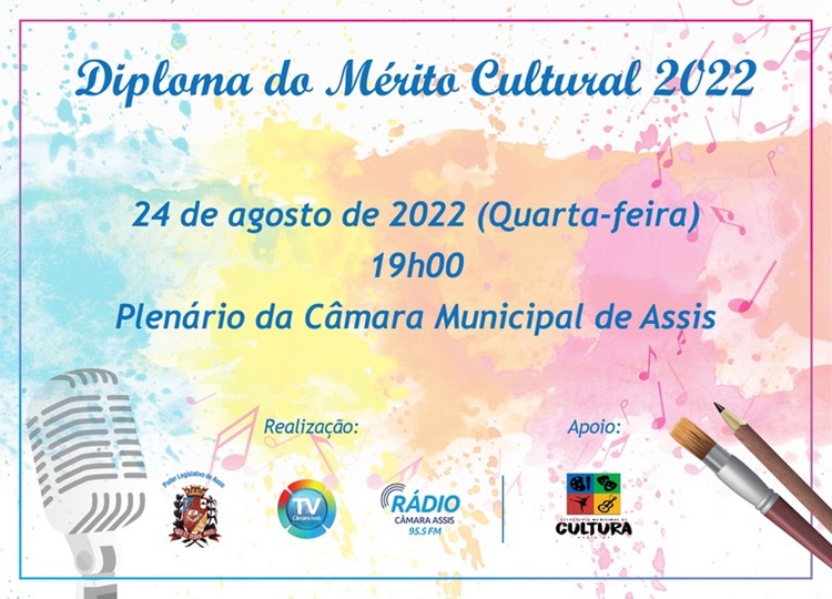 Prefeitura e Câmara Municipal farão entrega do ‘ Diploma de Mérito Cultural’