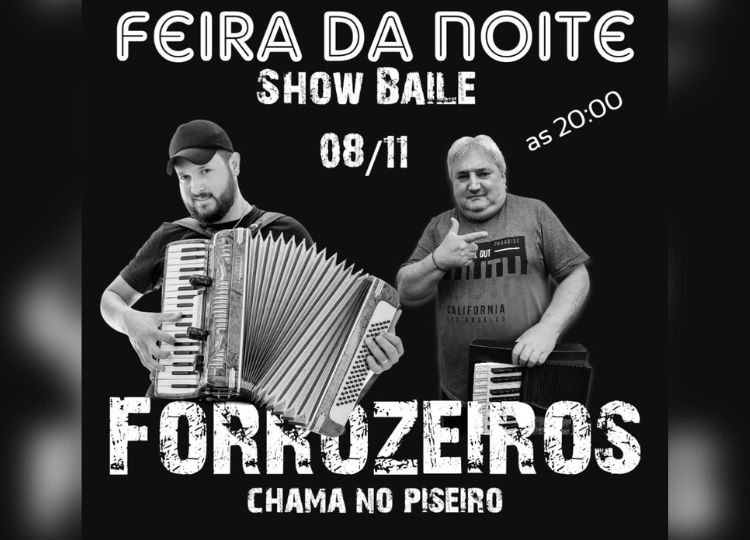 Os ‘Forrozeiros’ será a atração da Feira da Noite nesta terça-feira, dia 8