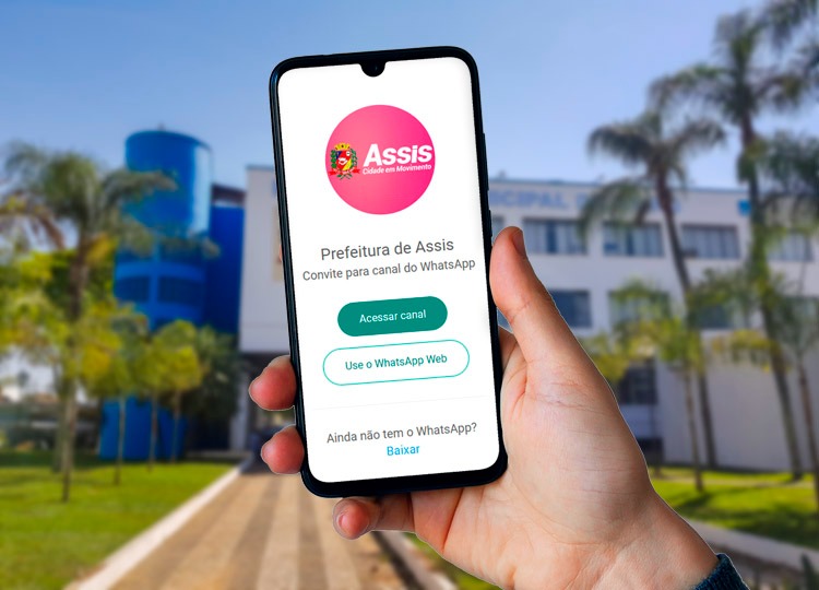 Participe do canal do WhatsApp da Prefeitura de Assis e fique por dentro das notícias