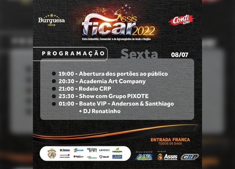 FICAR 2022: Grupo Pixote será a atração do palco principal nesta sexta-feira