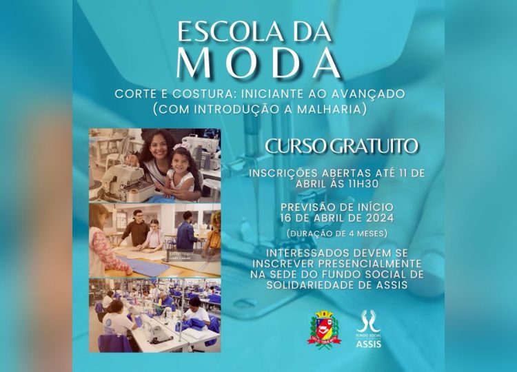 Fundo Social abre inscrições para a ‘Escola da Moda’