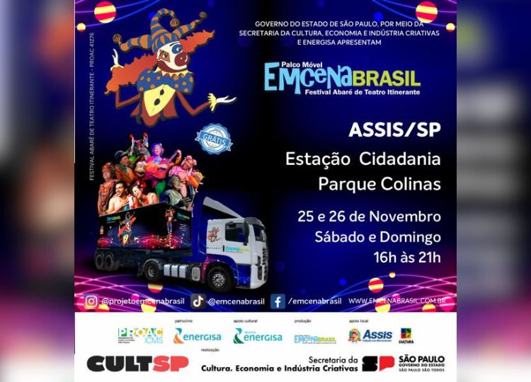 Assis recebe o palco móvel Festival Abaré de Teatro
