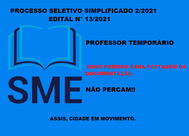 EDUCAÇÃO EM MOVIMENTO: Professores Temporários têm novo período para postagem da documentação no Sistema DEMANDANET
