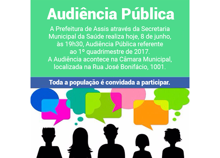 Audiência Pública referente ao 1º quadrimestre de 2017