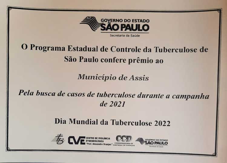 SAÚDE EM MOVIMENTO: Assis ganha prêmio pela busca ativa em pessoas com doenças respiratórias
