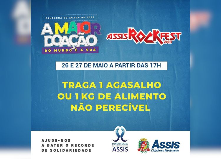 Fundo Social de Solidariedade de Assis participa do Assis Rock Fest para arrecadar alimentos e agasalhos