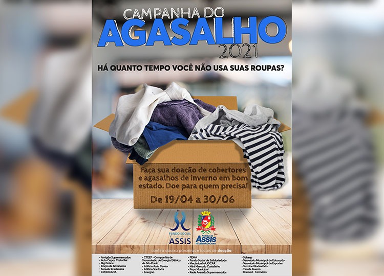 Escolha um ponto de doação e participe da Campanha do Agasalho 2021