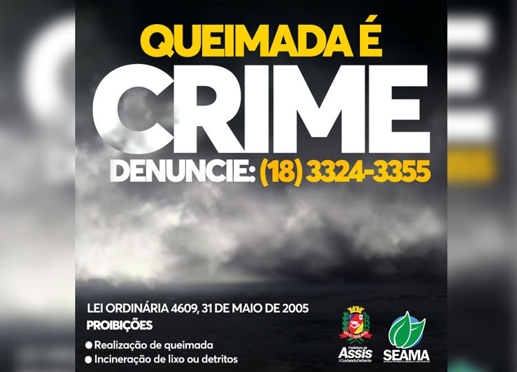 Prefeitura alerta para os riscos de queimadas urbanas, principalmente durante pandemia do COVID-19