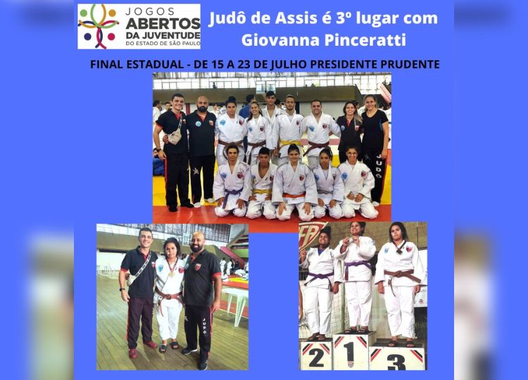 37º Jogos Abertos da Juventude: Judô de Assis conquista 3º lugar com Giovanna Pinceratti