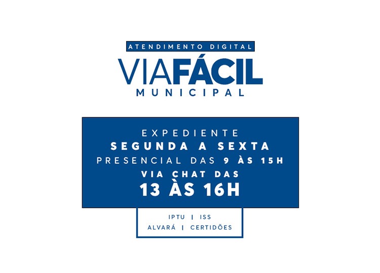 ViaFácil da Prefeitura oferece atendimento via chat a partir desta segunda-feira, 19