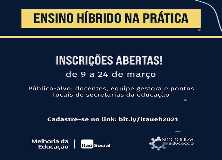 Parceiros oferecem curso híbrido aos docentes e gestores da Rede Municipal da Educação