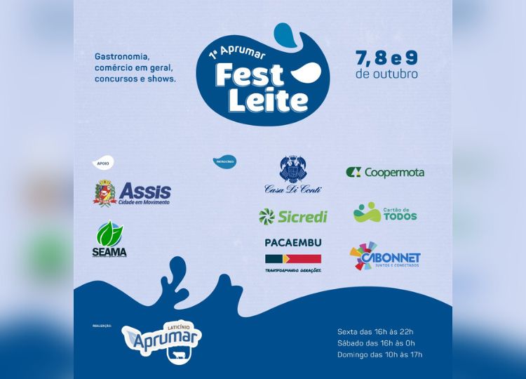 1ª Aprumar Fest Leite será neste final de semana em Assis