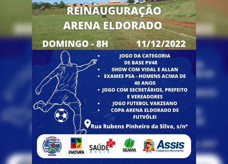 ESPORTE EM MOVIMENTO: Prefeitura reinaugura Arena Eldorado na manhã deste domingo, dia 11