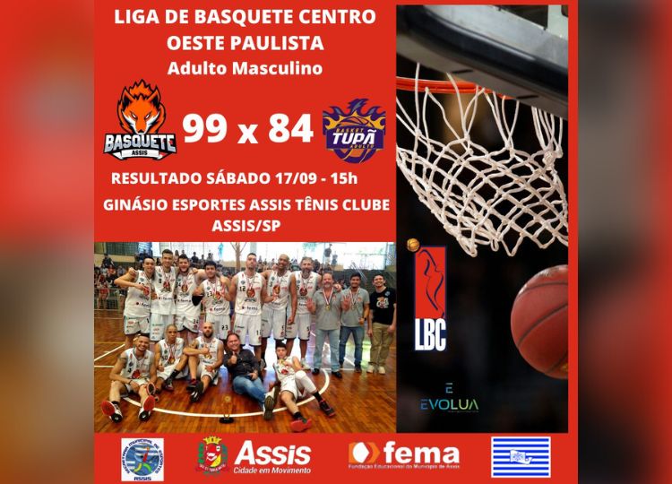 Basquete Assis vence Tupã e garante classificação e 1º lugar do grupo na Liga Oeste Paulista de Basquete – LBC