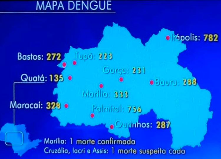 Assis já soma 135 casos de Dengue somente esse ano; cidades da região também estão em alerta