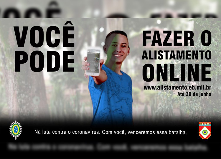 Prazo para Alistamento Militar online termina em 30 de junho