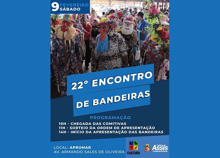 22º Encontro de Bandeiras será no sábado, 9