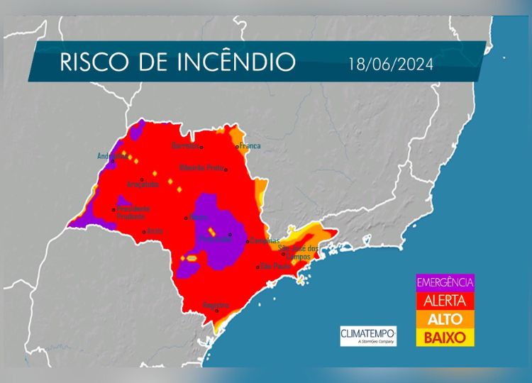 Assis está entre as regiões de São Paulo em Estado de Emergência para incêndios