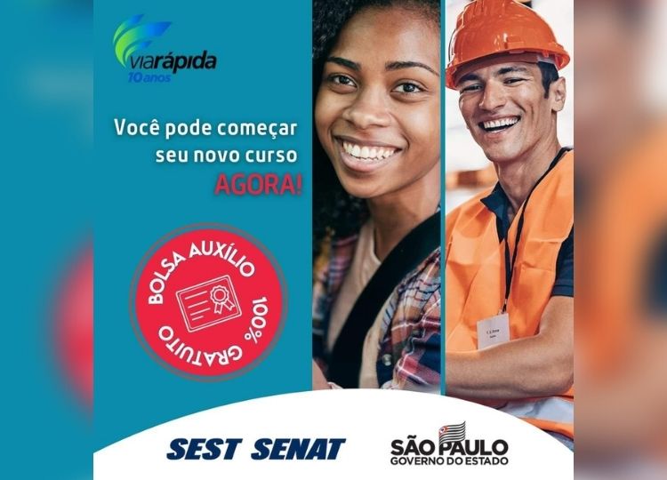 SEST SENAT oferece cursos gratuitos e bolsa-auxílio de R$ 210 para Assis