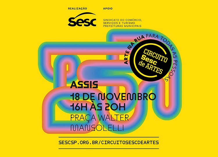 Assis recebe neste sábado, dia 18, o Circuito SESC de Artes