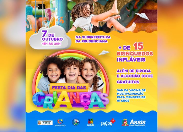 Prefeitura de Assis promove festa do Dia das Crianças no Complexo Prudenciana