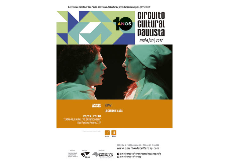 Circuito Cultural Paulista traz para Assis espetáculo Kiwi