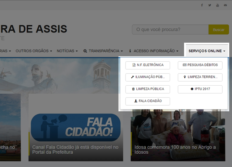 Serviços públicos podem ser solicitados online no Portal da Prefeitura
