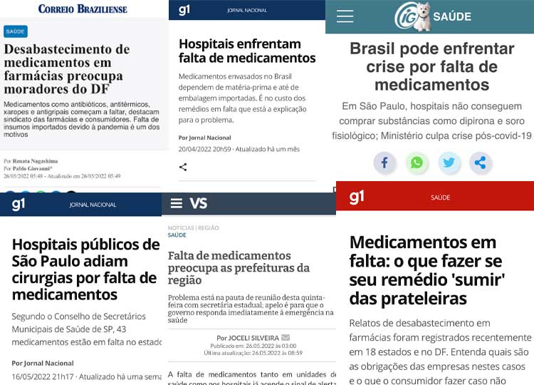 SAÚDE EM MOVIMENTO: Laboratórios têm falta de matéria-prima e Brasil já sente efeito com falta de medicamentos