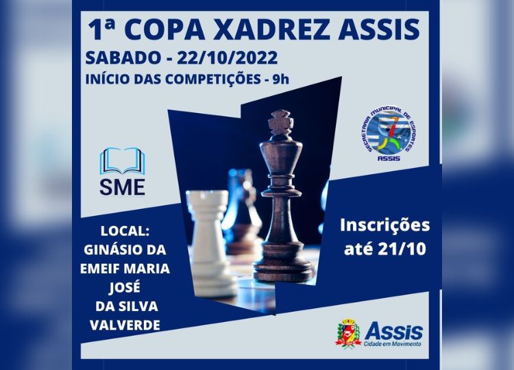 ESPORTE EM MOVIMENTO: 1ª Copa Xadrez de Assis será neste sábado