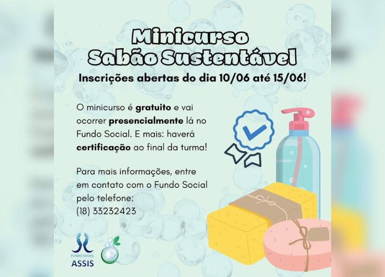 Fundo Social oferece minicurso de produção de sabão sustentável