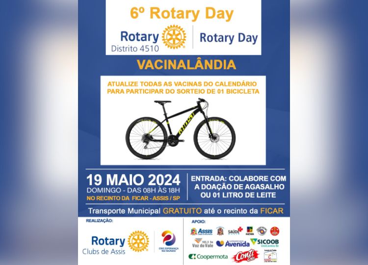 Assis recebe o 6º Rotary Day neste domingo, dia 19