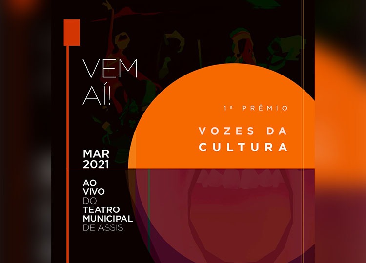 1º Prêmio Vozes da Cultura de melhores produções artísticas de Assis em 2020 será dia 4 de março