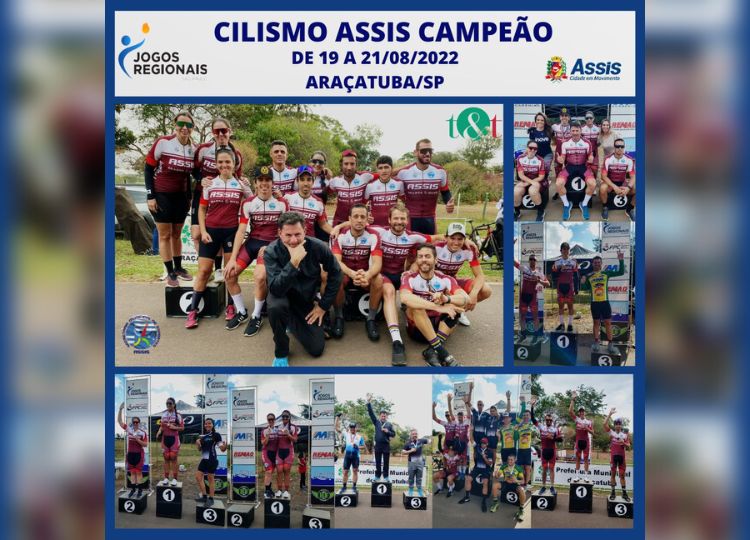 Ciclismo de Assis é campeão da 64ª edição dos Jogos Regionais