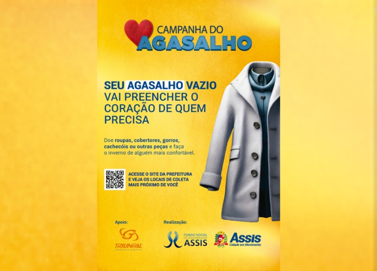 CAMPANHA DO AGASALHO 2024: milhares de peças já foram arrecadadas e distribuídas pelo Fundo Social