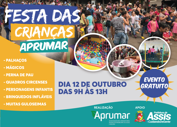Sábado tem Festa das Crianças na APRUMAR